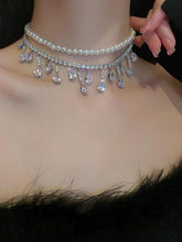 Cubic Zirconia Decor Necklace