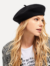 Plain New Year Beret Cap - Black - www.thetreasurebox.me