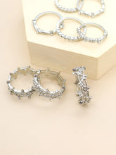 8pcs Rhinestone Decor Ring