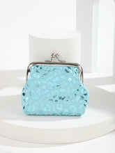 Metallic Leopard Pattern Coin Case - Blue
