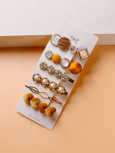 6pcs Heart & Round Decor Hair Clip