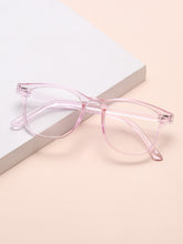 Clear Acrylic Frame Glasses - Baby Pink