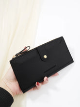 Minimalist Bi-Fold with ID Window & Coin Storage - Black