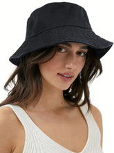 Unisex Packable Canvas Bucket Hat - Black