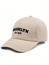Unisex Embroidered Baseball Cap - Beige