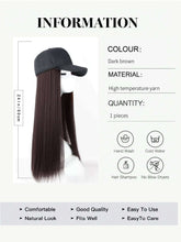 Synthetic Hair Extension Baseball Cap Wig - Dark Brown