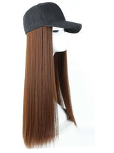 Synthetic Hair Extension Baseball Cap Wig - Light Brown