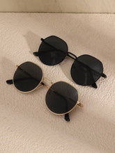 2pcs Copper Geometric Fashion Glasses - Black Gold