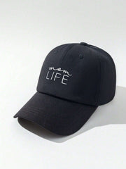 1pc Mom Life Embroidered Letter Washed Breathable Versatile Baseball Cap