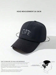 1pc Mom Life Embroidered Letter Washed Breathable Versatile Baseball Cap