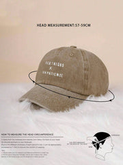 1pc Embroidered "Thick Thighs X Thin Patience" Washed Baseball Cap