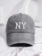1pc Men's Embroidered NY Washed Baseball Cap With Adjustable Strap