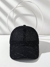 Breathable Hollow-Out Baseball Cap - Black