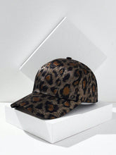 Reflective Leopard Print Baseball Cap - Black