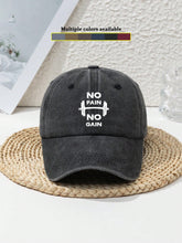 1pc NO PAIN NO GAIN Barbell Dumbbell Weightlifting Cap