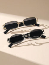 2pcs Oval & Rectangle Vintage Glasses - Grey