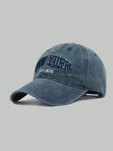 NY Washed Denim Baseball Cap - Navy Blue
