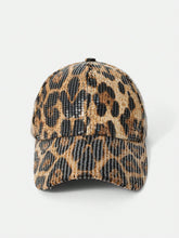 Leopard Print Sequin Baseball Cap