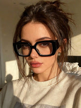 Oversized Square Frame Wide Arm Vintage Chic Eyeglasses