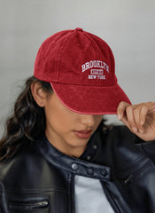 1pc Wine Red Oversized Brim Sun-Shading Versatile Baseball Cap