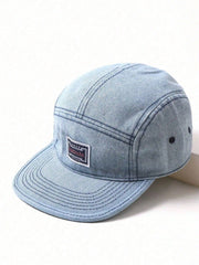 1pc Vintage Washed Distressed Flat Brim Casual Baseball Cap