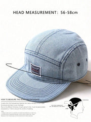 1pc Vintage Washed Distressed Flat Brim Casual Baseball Cap