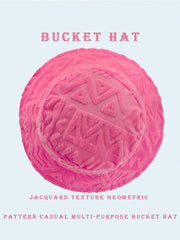 1pc Polyester Casual Street Style Sun Wave Pattern Bucket Hat