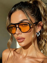 Retro Orange Aviator Sunglasses