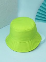 1pc Embroidered "No Bad Vibes" Letter Breathable Bucket Hat