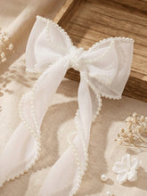 1pc Pearl Decor Bow Hair Clip - www.thetreasurebox.me