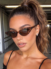 Cat Eye Narrow Frame Beach Sunglasses