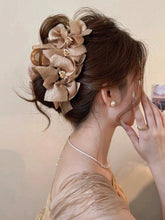 Oversized Organza Bow Hair Clip Brown