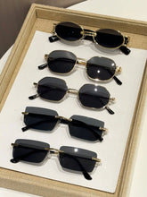 5pc Metal Geometric Vintage Sunglasses Set