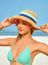 1pc Colorful Woven Bucket Hat