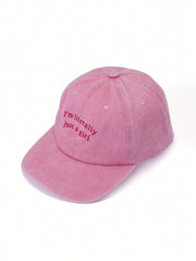 1pc Embroidered "I'm Literally Just A Girl" Baseball Cap