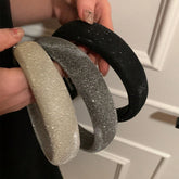 3Pcs Shiny Glitter Padded Headbands