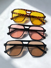 3pc Double Bridge Square Rivet Sunglasses Set