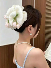 Oversized Bubble Gauze Tulip Flower Hair Claw Clip