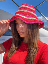 1pc Rainbow Straw Bucket Hat