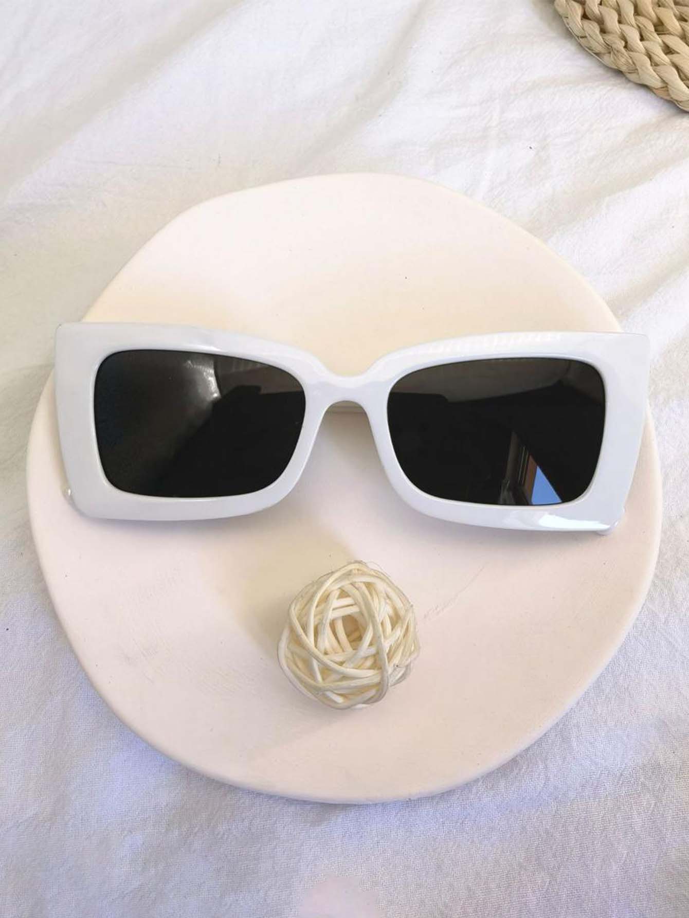 Women Square Frame Sunglasses White - FD ⚡