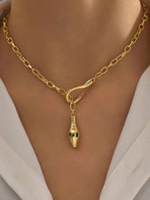 1pc Stylish Snake Design Necklace With Rhinestone