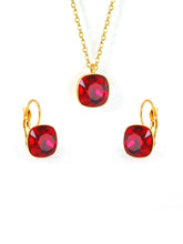 3pcs Stainless Steel Gold Necklace Earrings Jewelry Set