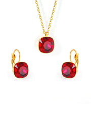 3pcs Stainless Steel Gold Necklace Earrings Jewelry Set