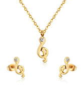 3pcs Clef Charm Jewelry Set