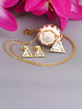 3pcs Stainless Steel Triangle Jewelry Set