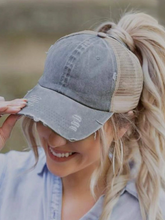 1pc Vintage Ponytail Hole Baseball Cap