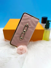 Pom Pom Decor Long Wallet - Pink - www.thetreasurebox.me