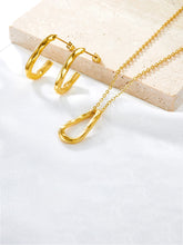 Geometric Irregular Square Stainless Jewelry Set