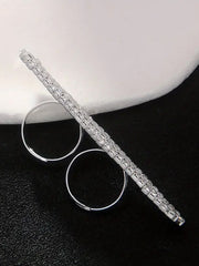 Multi-Row Rhinestone Crystal Double Finger Ring - www.thetreasurebox.me