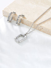 Kylie 3pcs Stainless Steel Earring Necklace Jewelry set